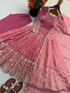 Jf 052 Fendy Silk With Embroidered Sequence Work Gown